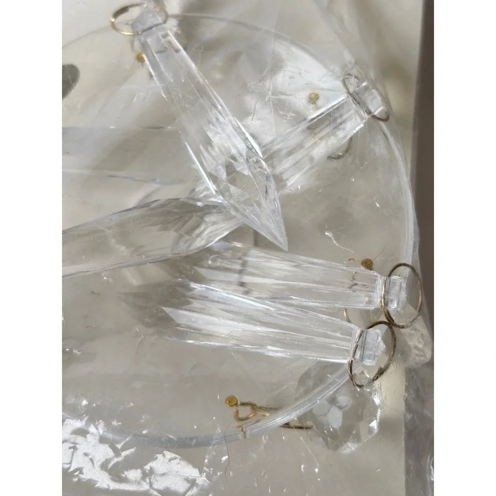 Pier 1 Imports Bobeche Ornamental Candle Ring Clear‎ Prism Drip Catcher NEW